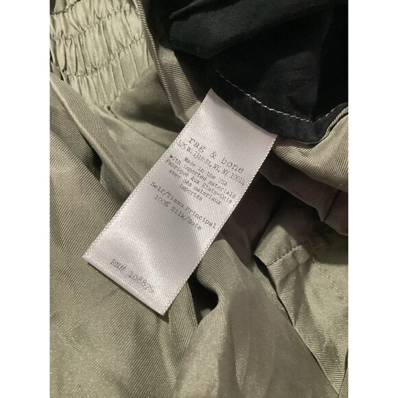 Rag & Bone Elsa 100% Silk Sleeveless Green Romper Elastic Waist 0 - Picture 8 of 8